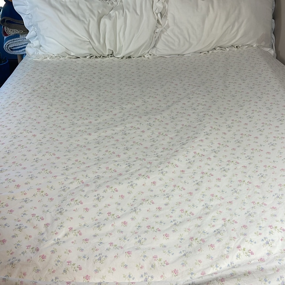 Rachel Ashwell Tiny Bud Roses Simply Shabby Chic Fitted Full Size Cotton Candy